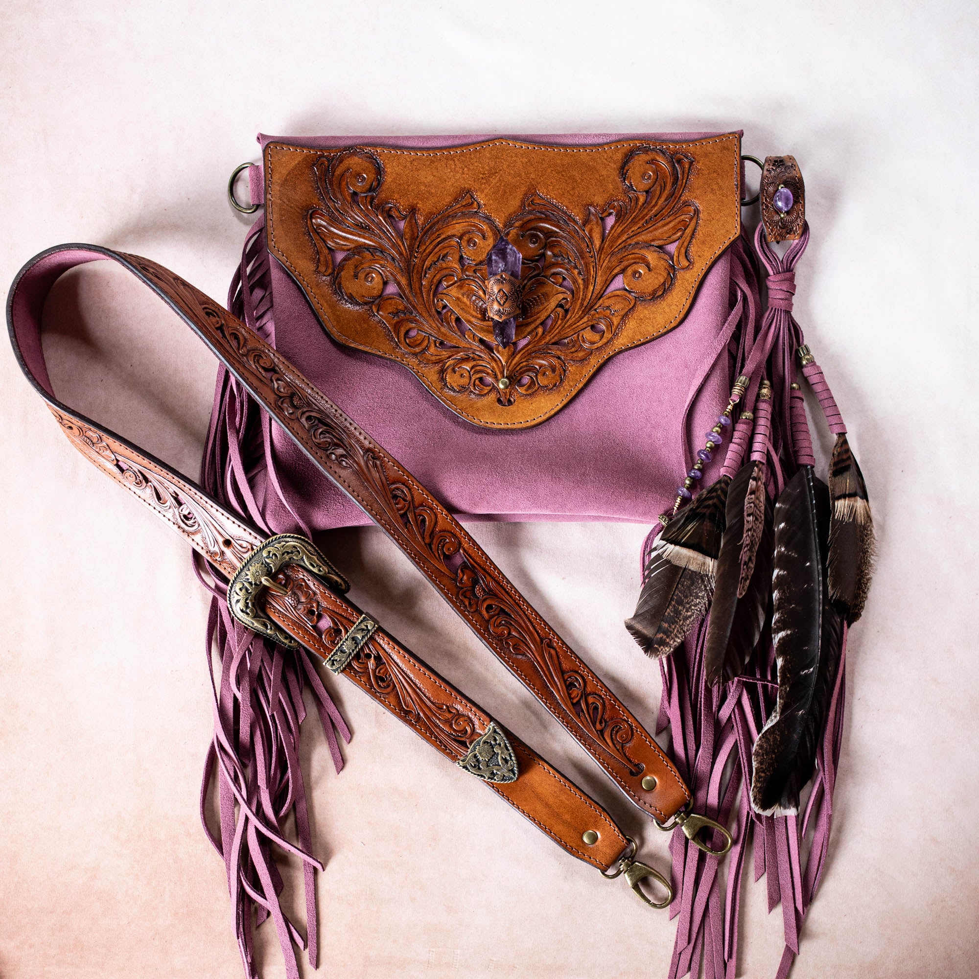 Gypsy Wanderer Bag with Amethyst