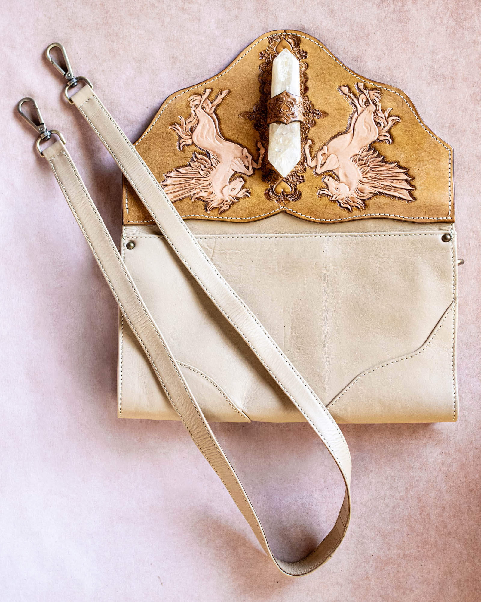 Pegasus Clutch with Calcite