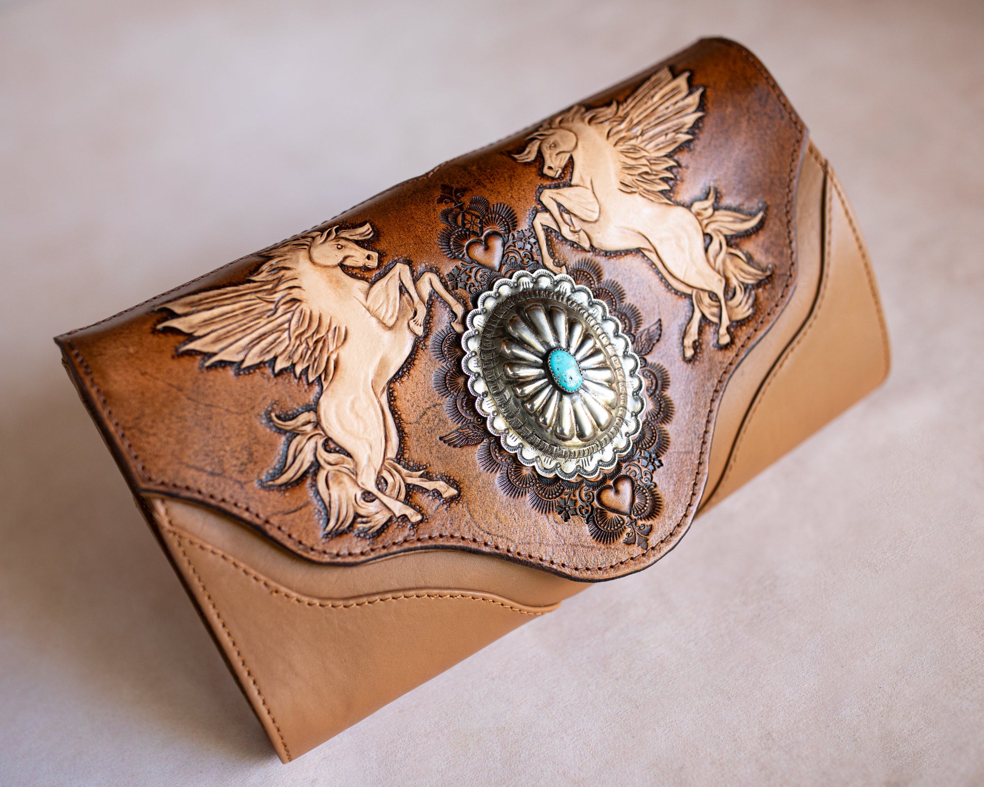 Pegasus Clutch with Navajo Concho