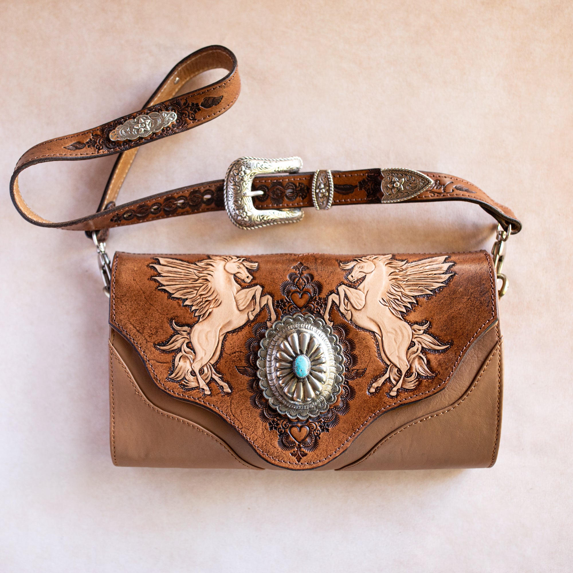 Pegasus Clutch with Navajo Concho