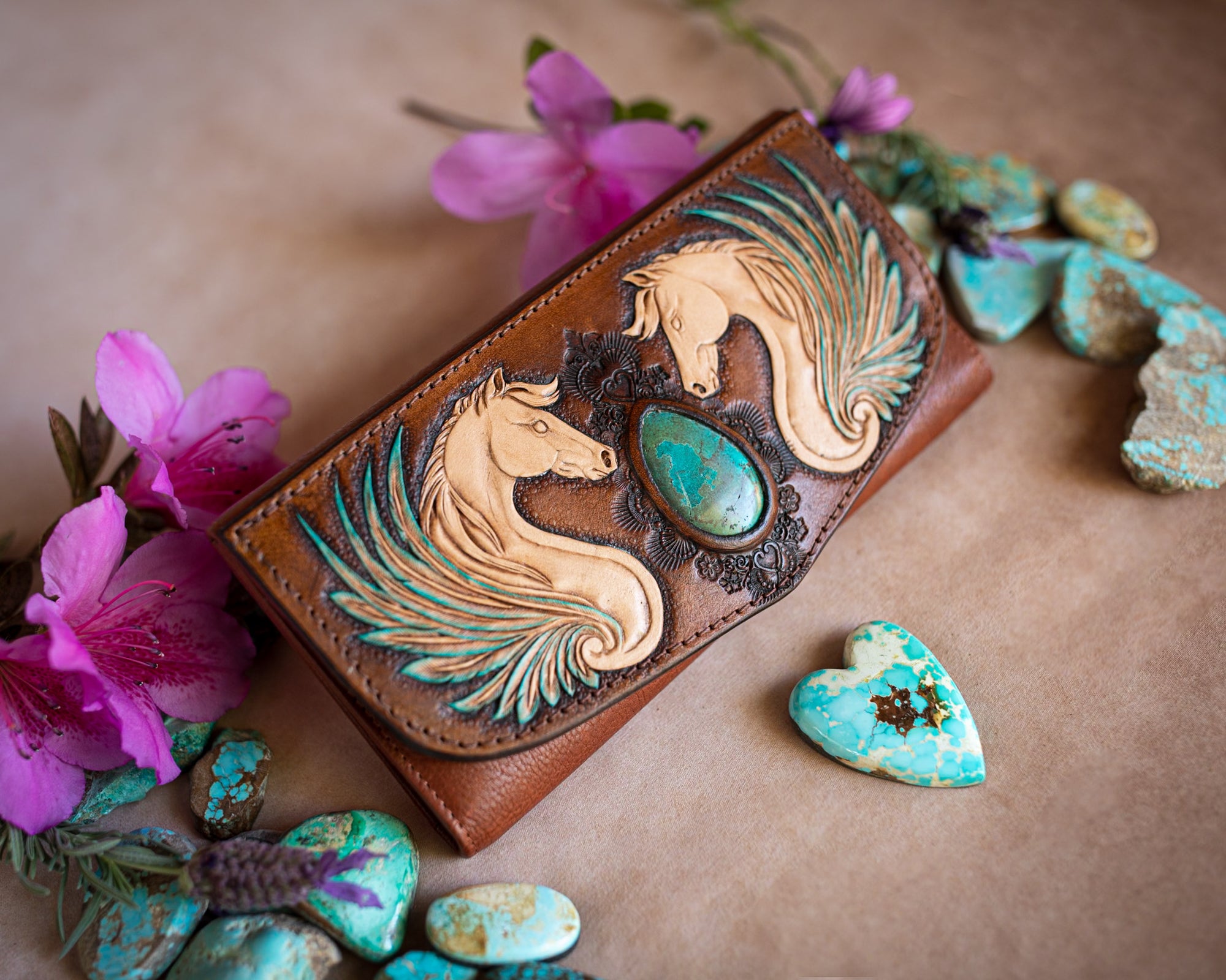 Pegasus Wallet with Turquoise