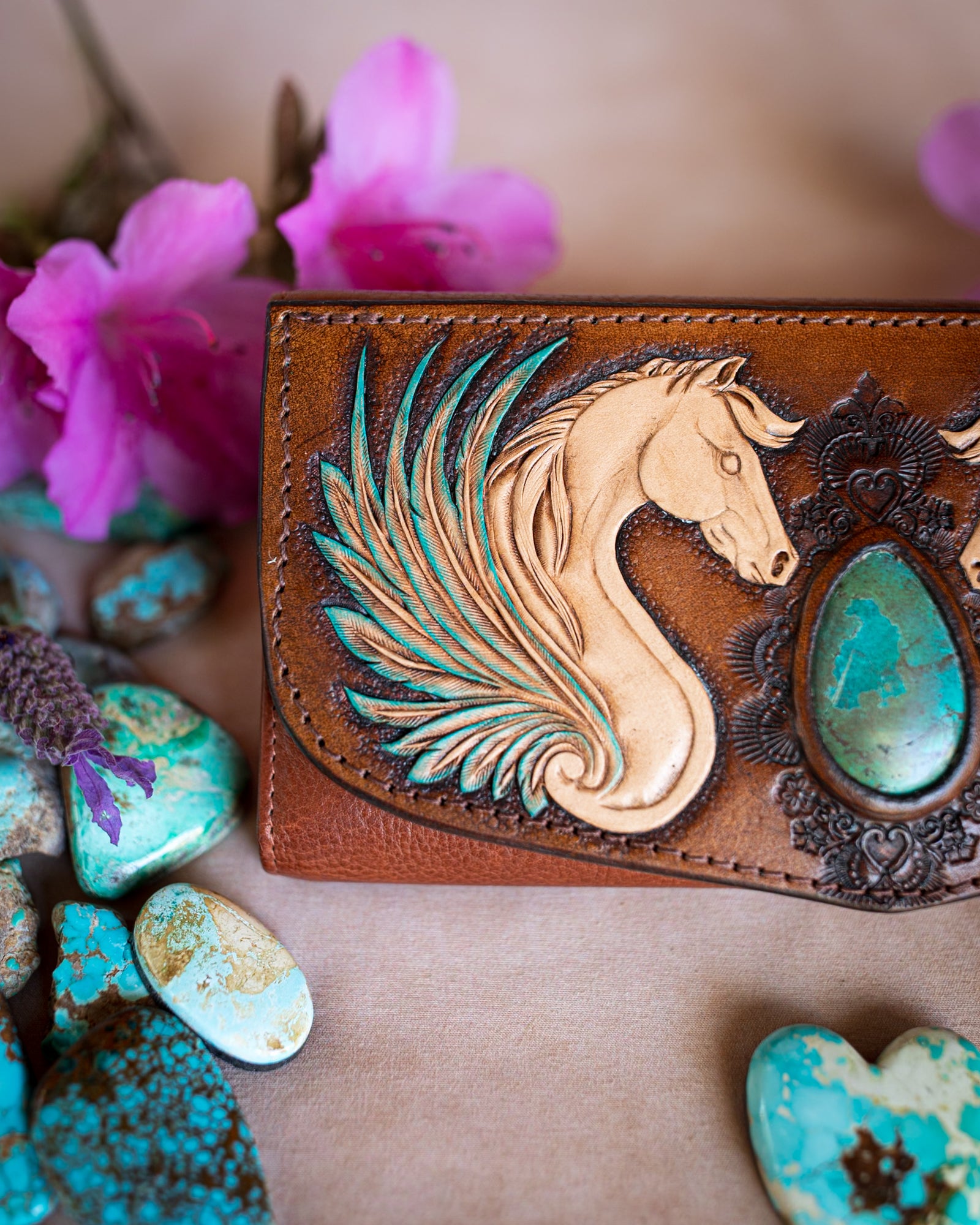 Pegasus Wallet with Turquoise