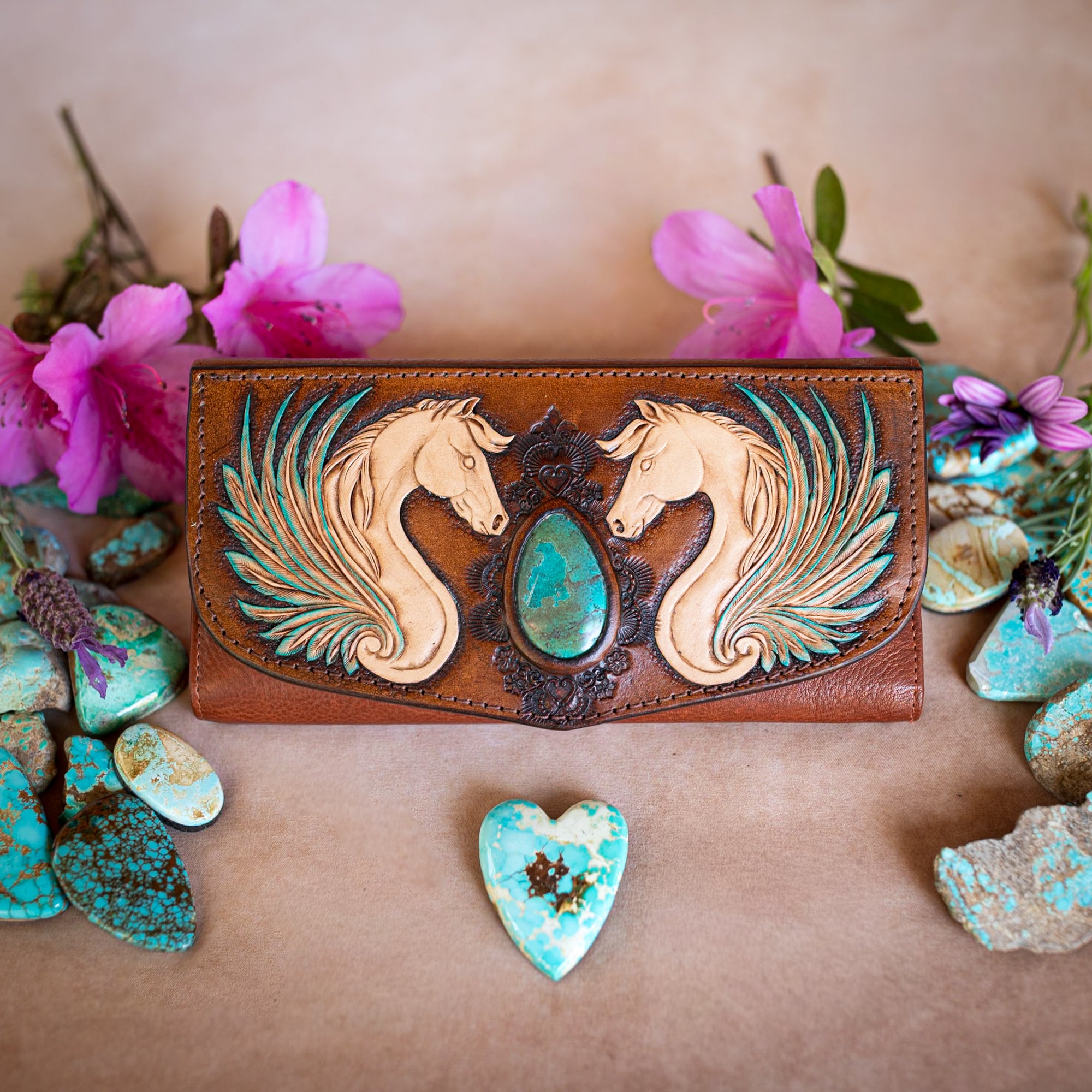 Pegasus Wallet with Turquoise