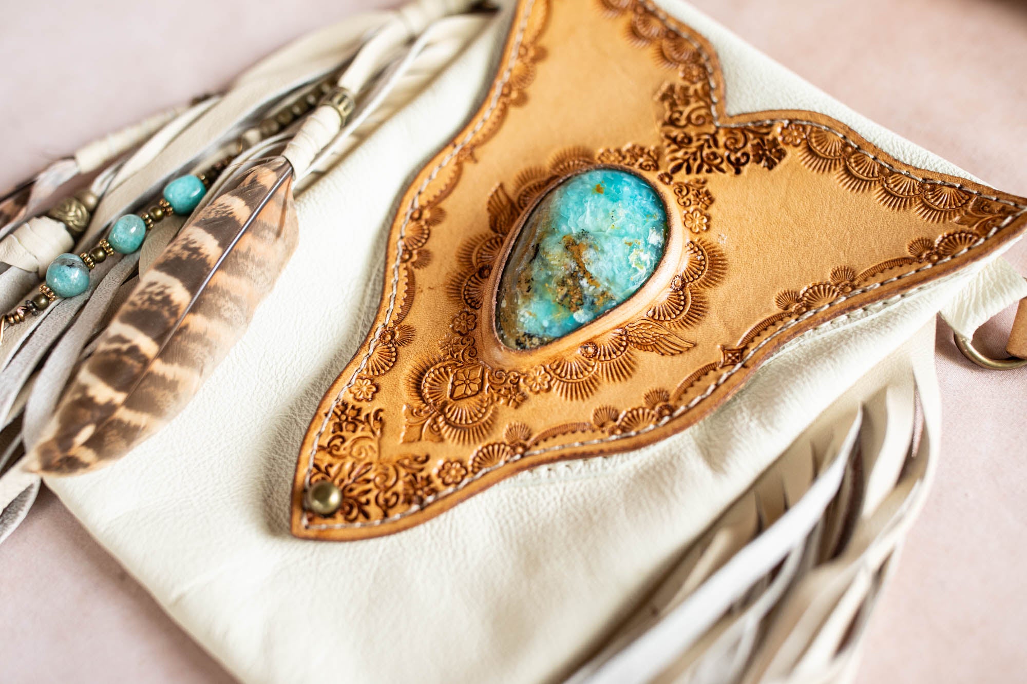 Gypsy Wanderer Phone Pouch with Andean Opal