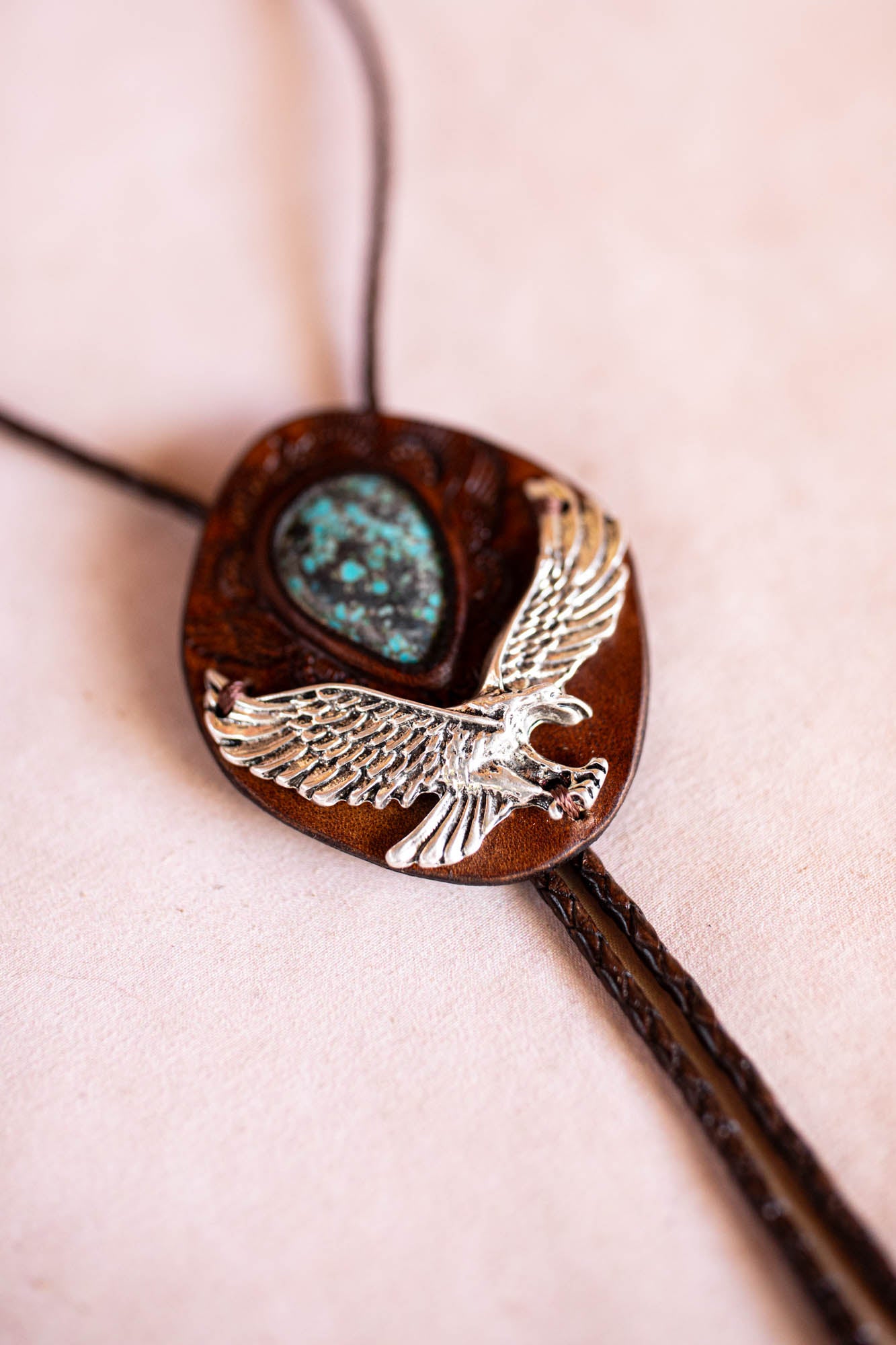 Rebel Eagle Turquoise Bolo Tie