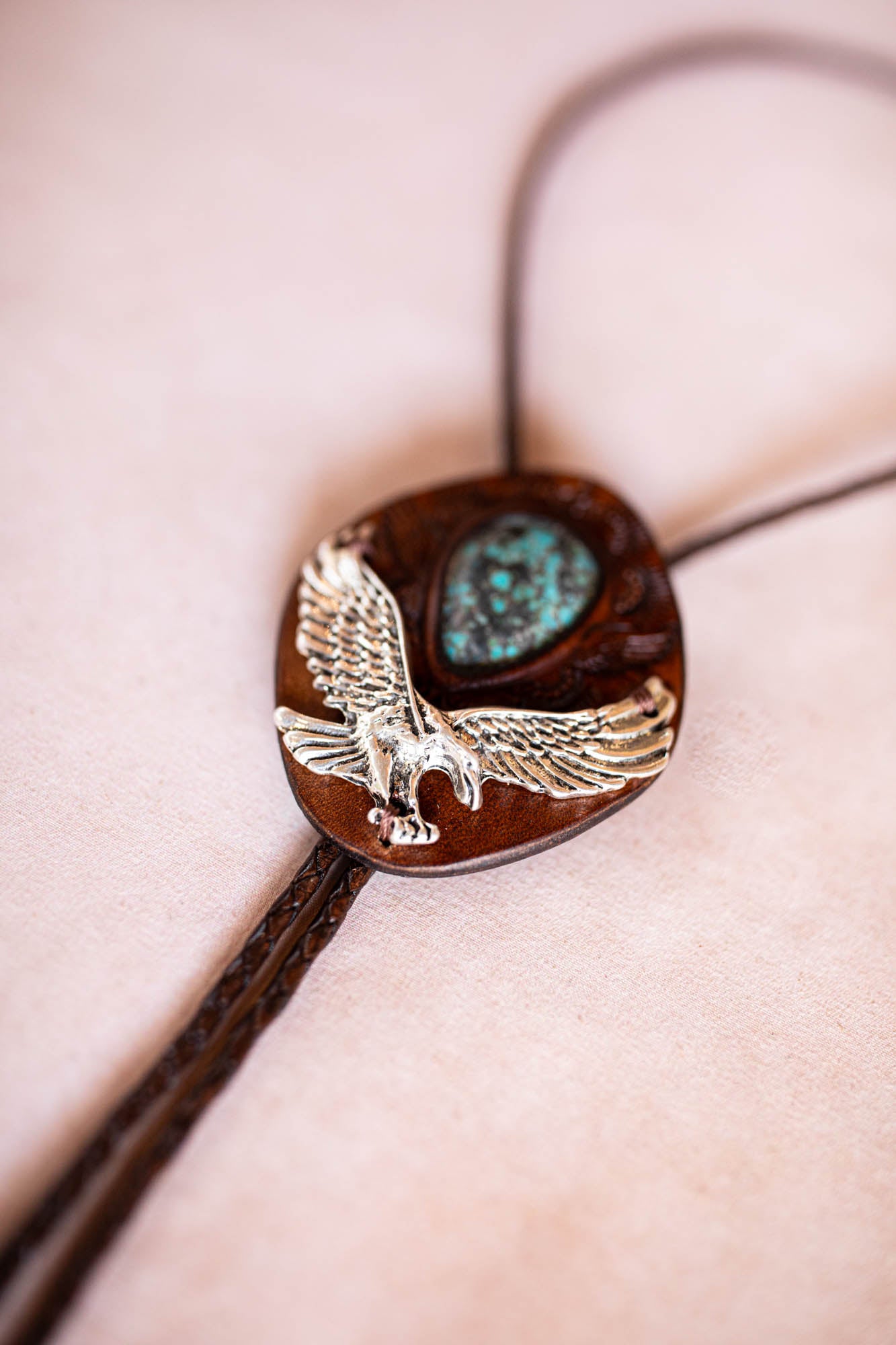 Rebel Eagle Turquoise Bolo Tie