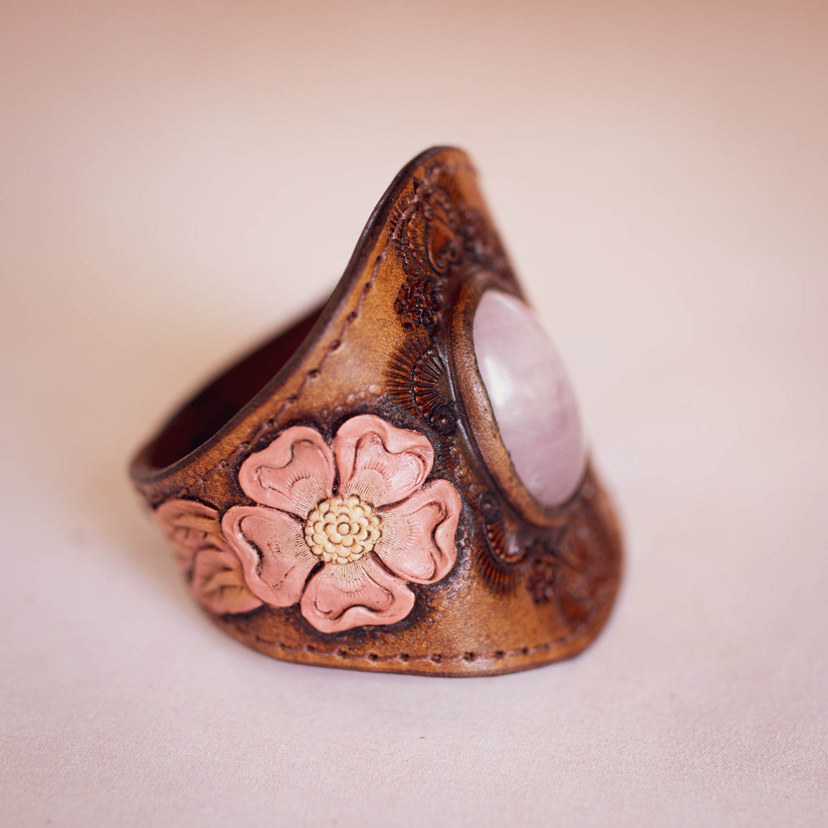 Desert Bloom Cuff with Rose Quartz