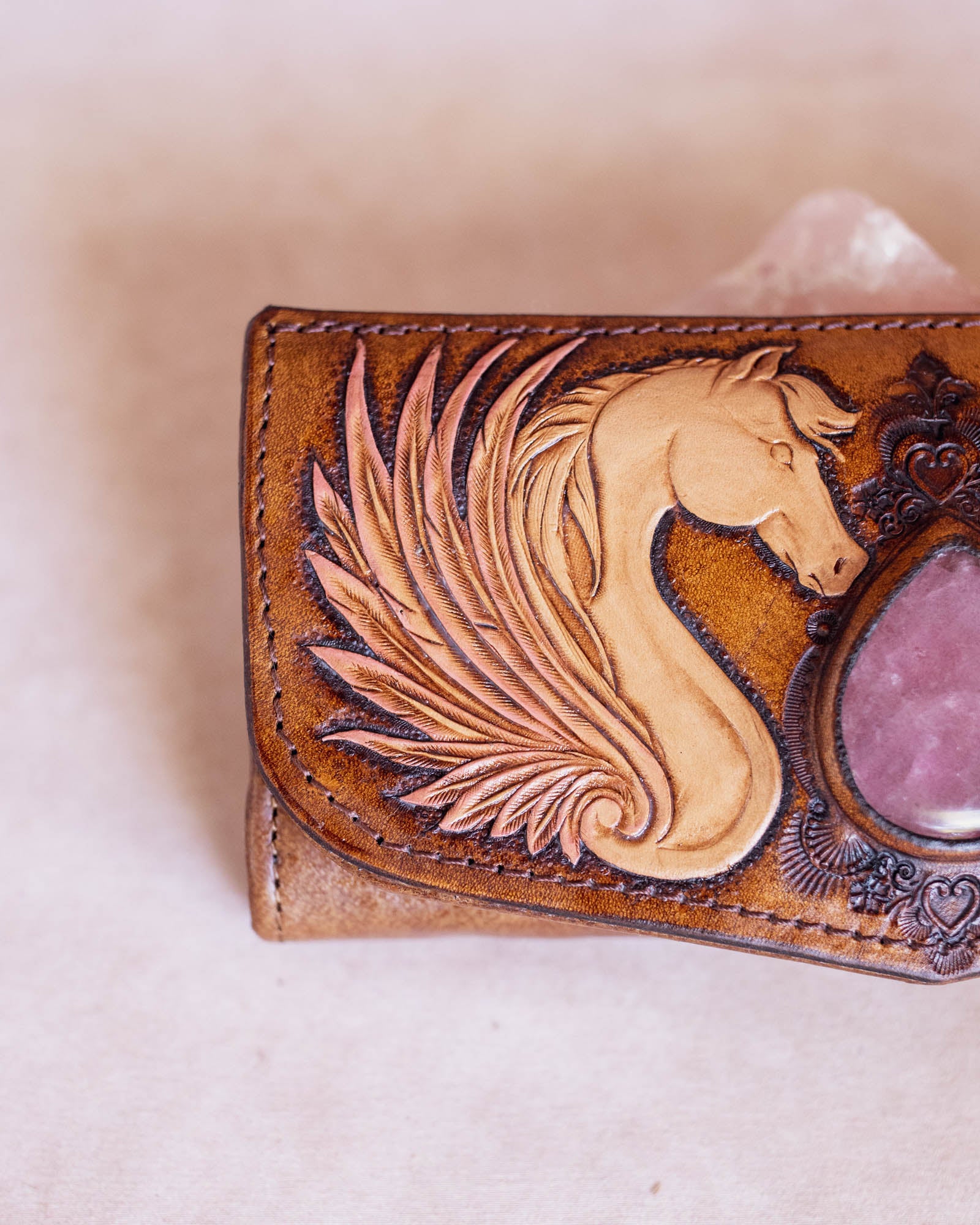 Pegasus Wallet with Rose Quartz - Buffalo Girl®