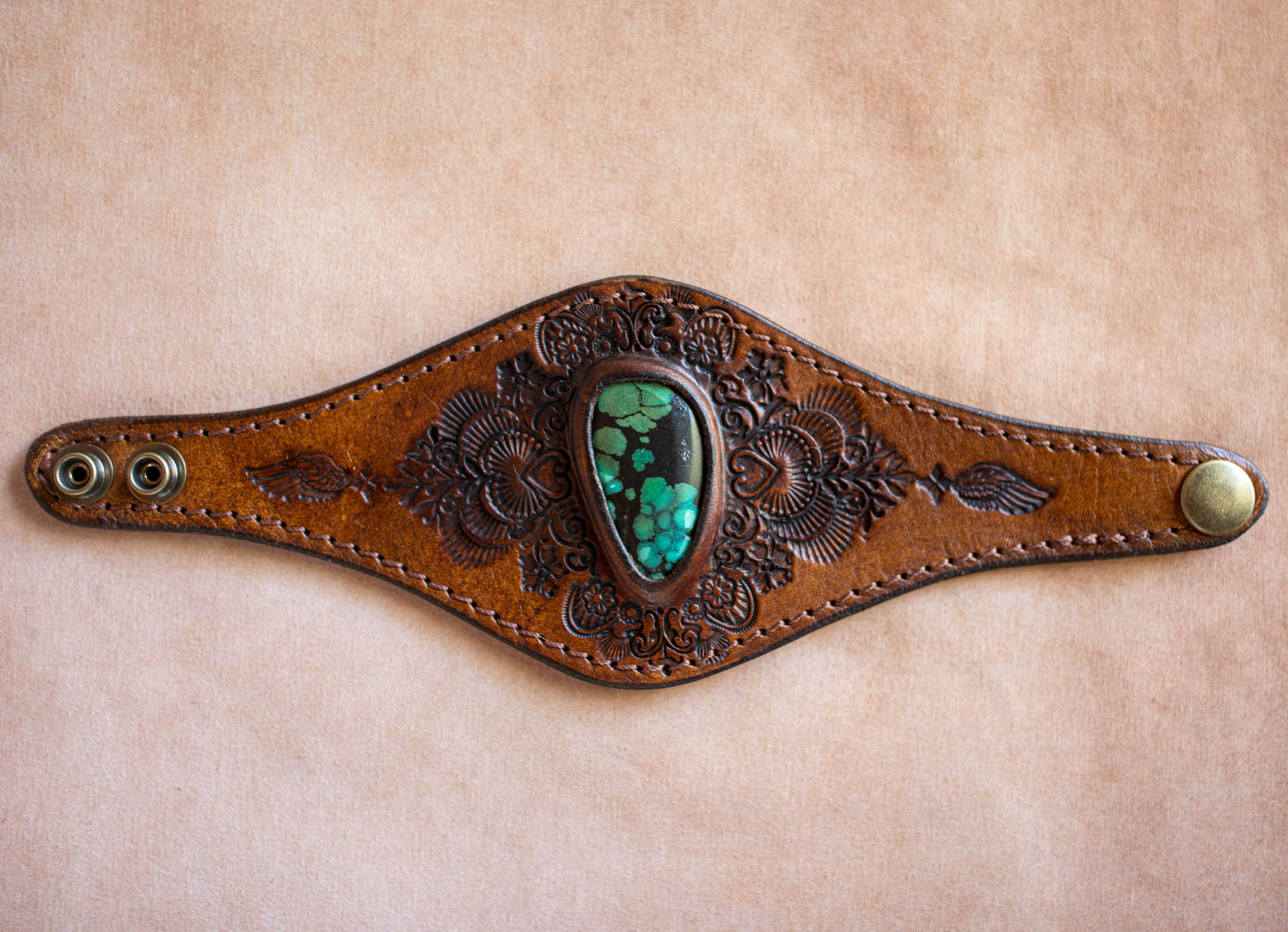Mandala Cuff with Turquoise