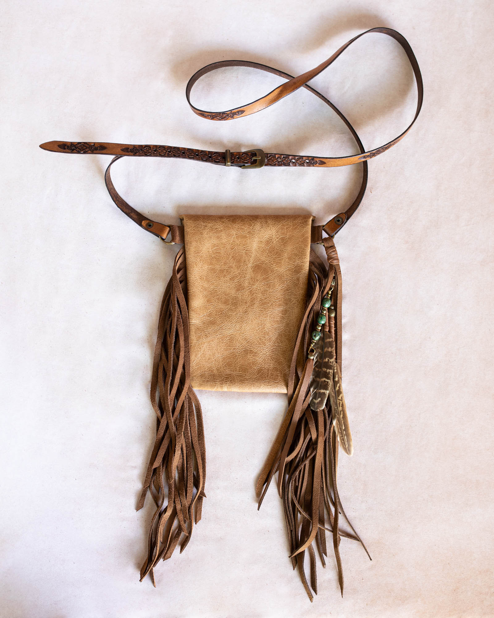 Gypsy Wanderer Phone Pouch with Turquoise