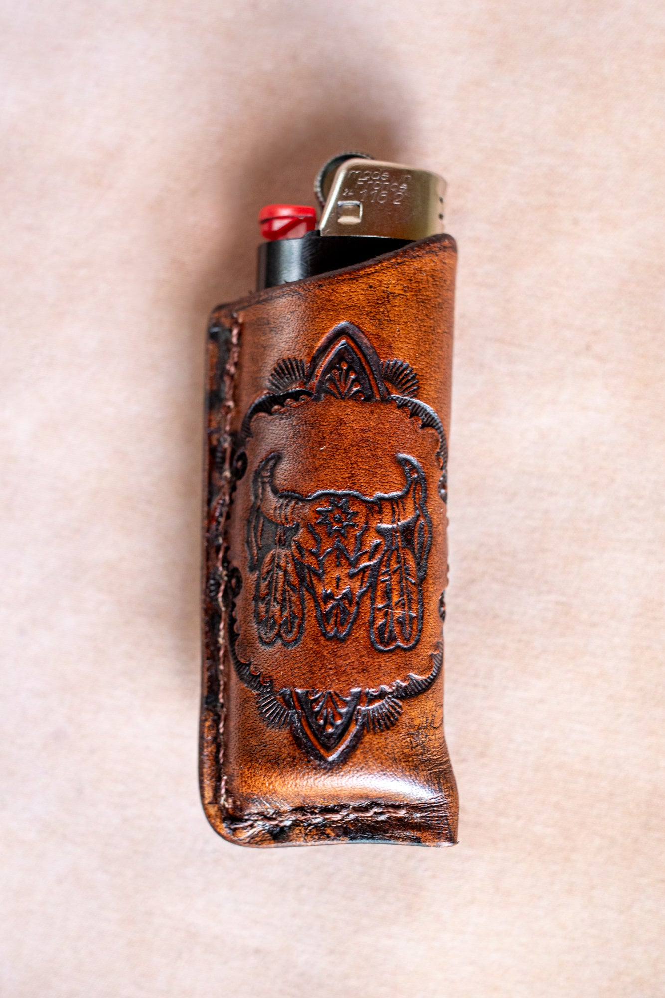 Woodstock Lighter Case with Turquoise
