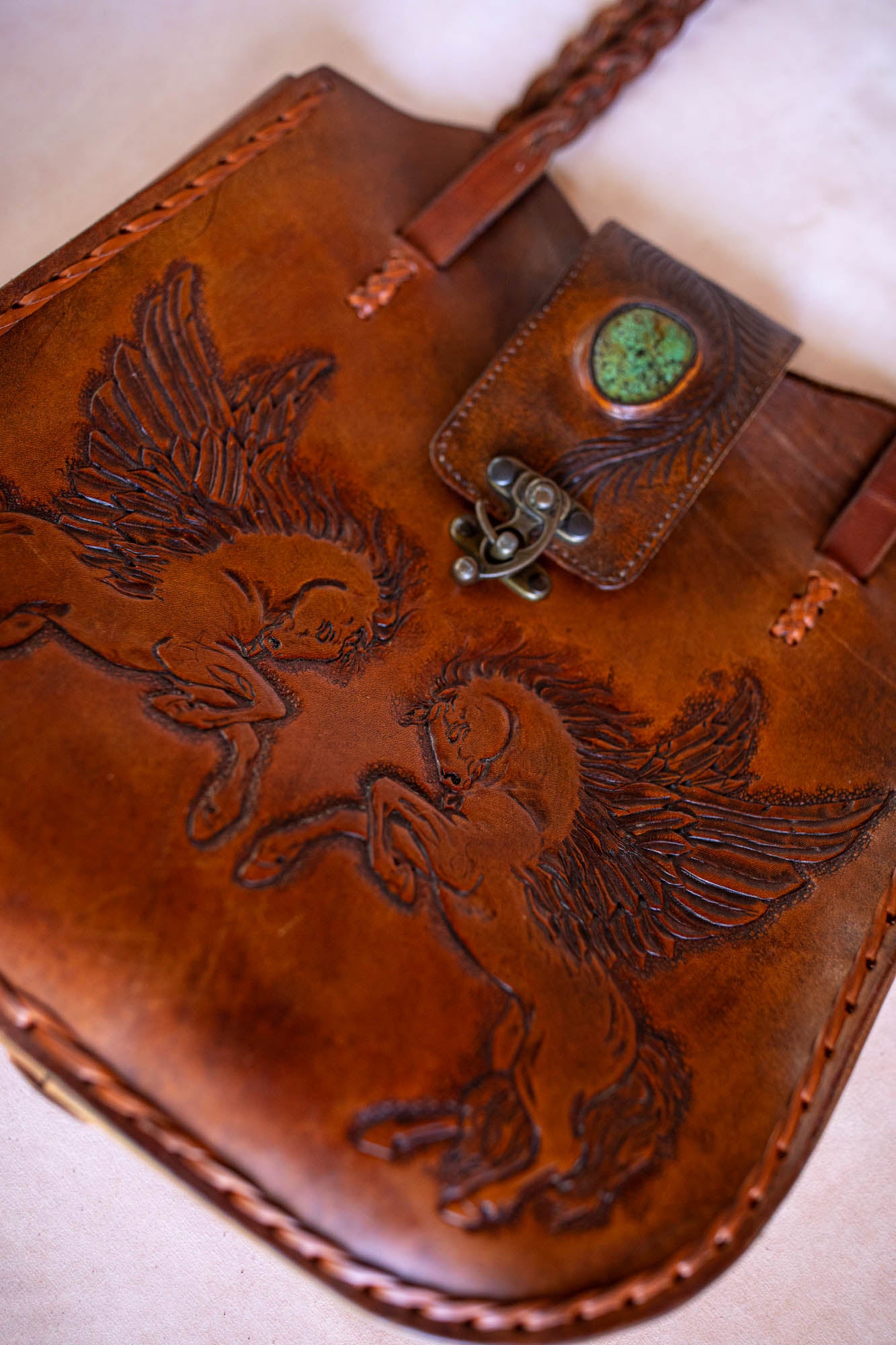 Vintage Dream Chaser Tote Bag with Turquoise