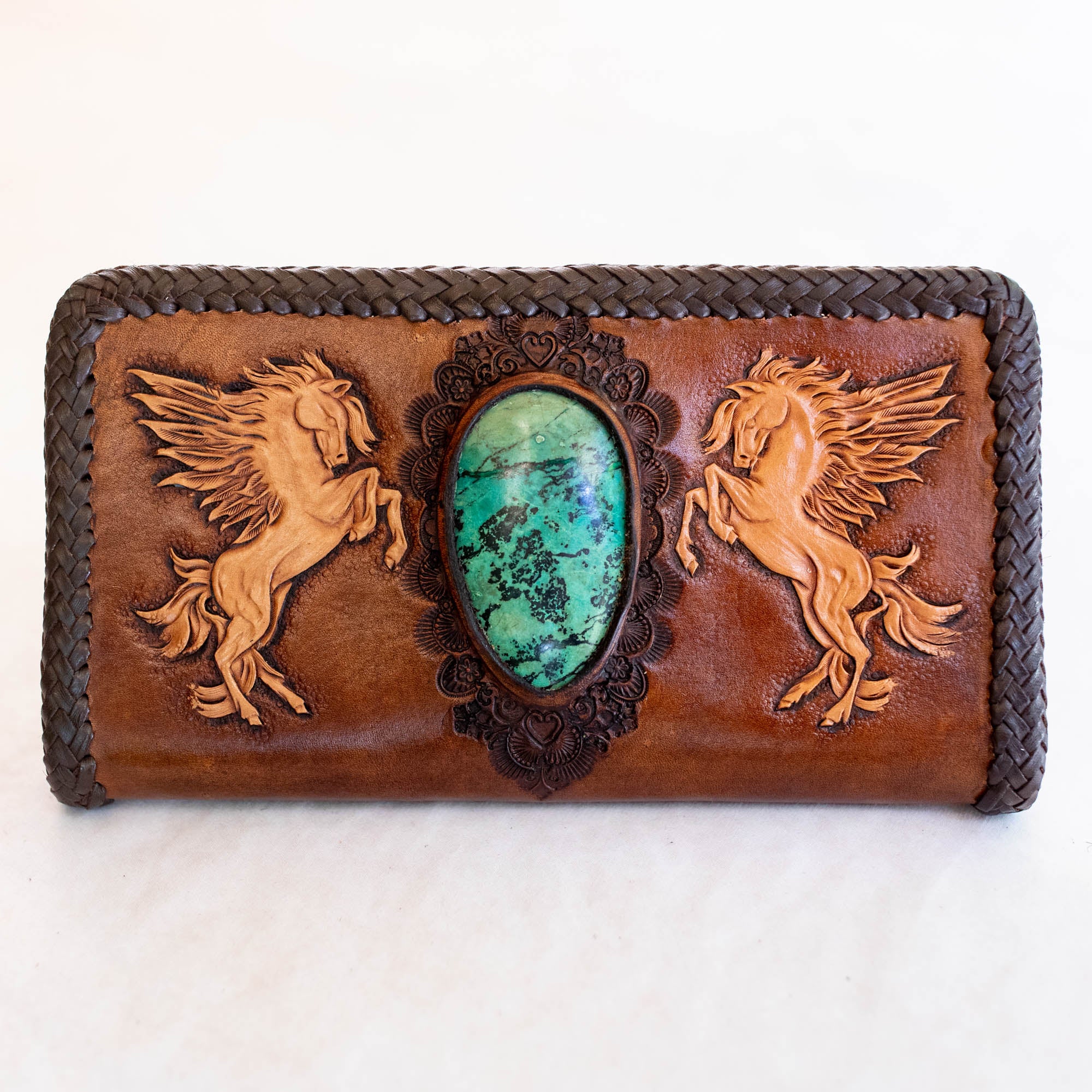 Large Pegasus Wallet with African Turquoise