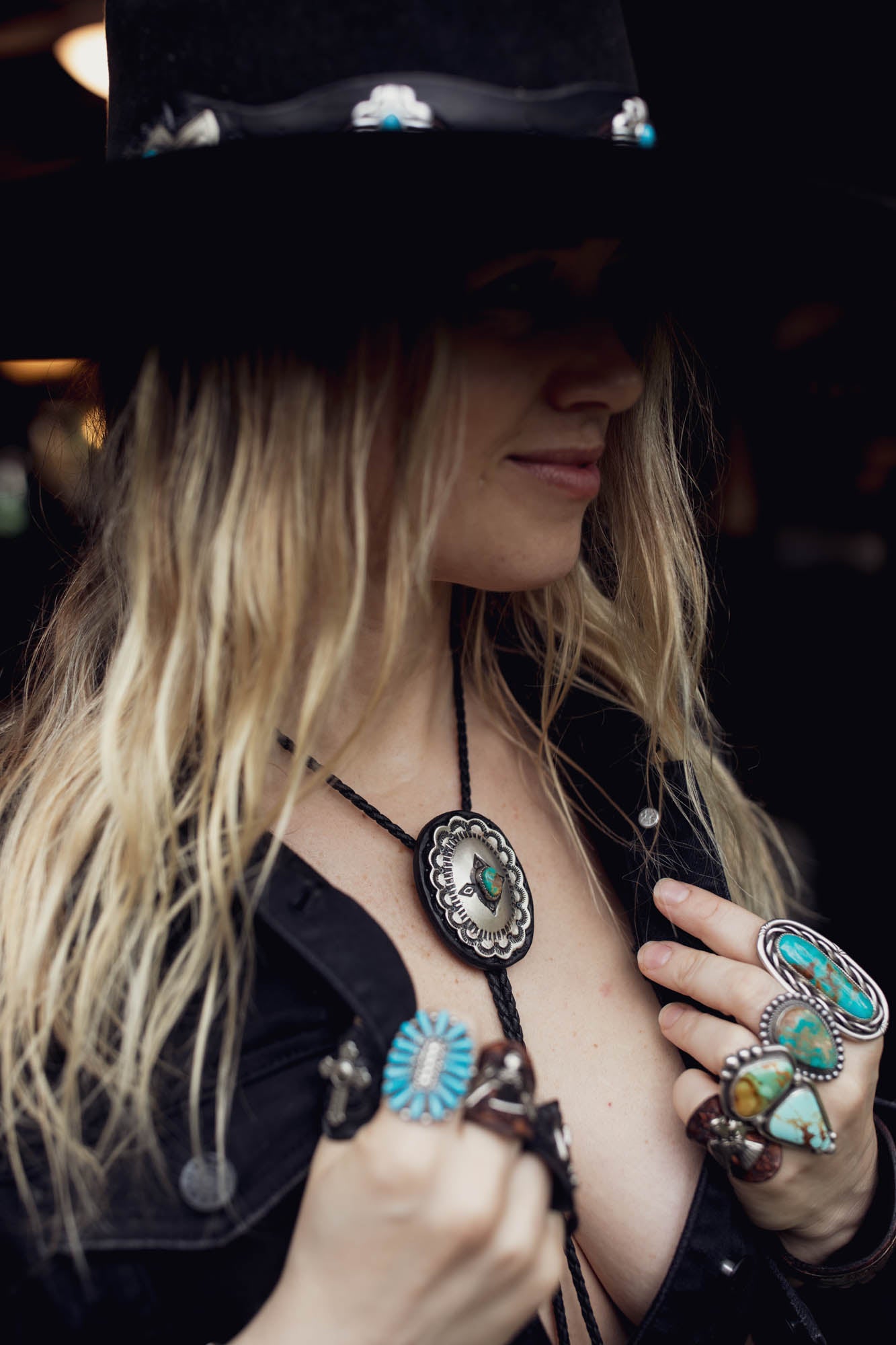 Navajo Concho Bolo Tie