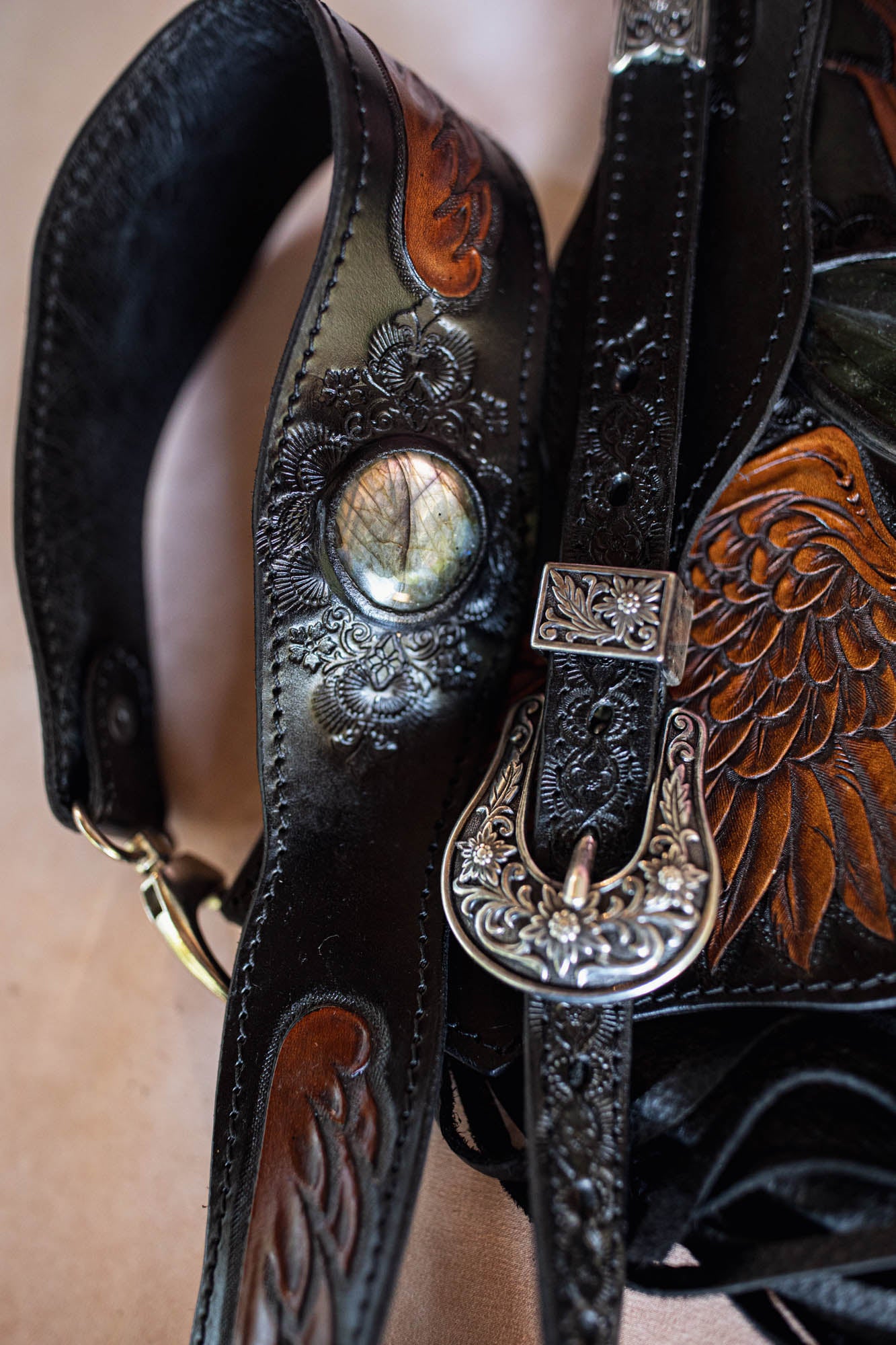 Guardian Wings Gypsy Wanderer Bag with Labradorite